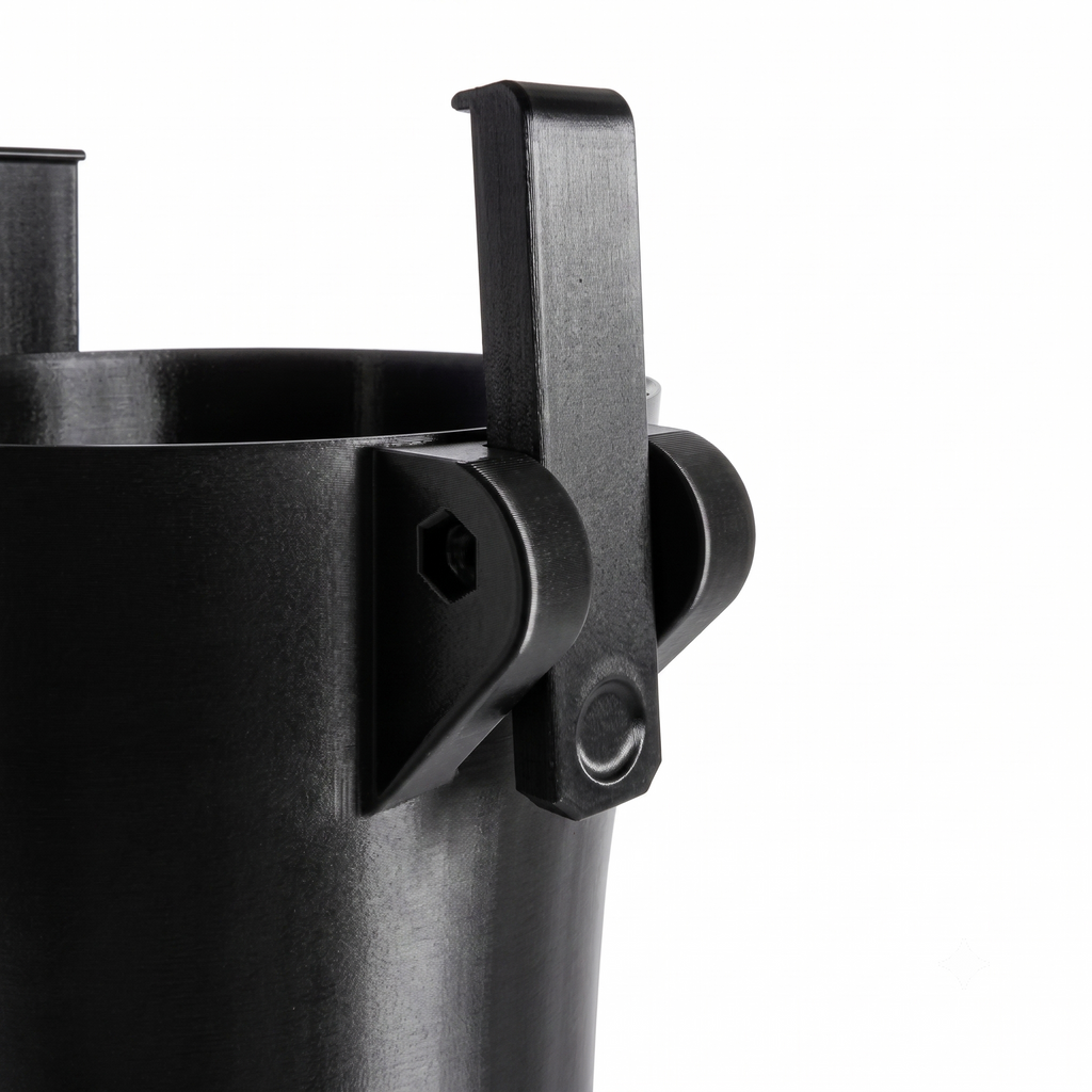 Close-up of secure clip on Culligan HF-360A HF-360B water filter cover